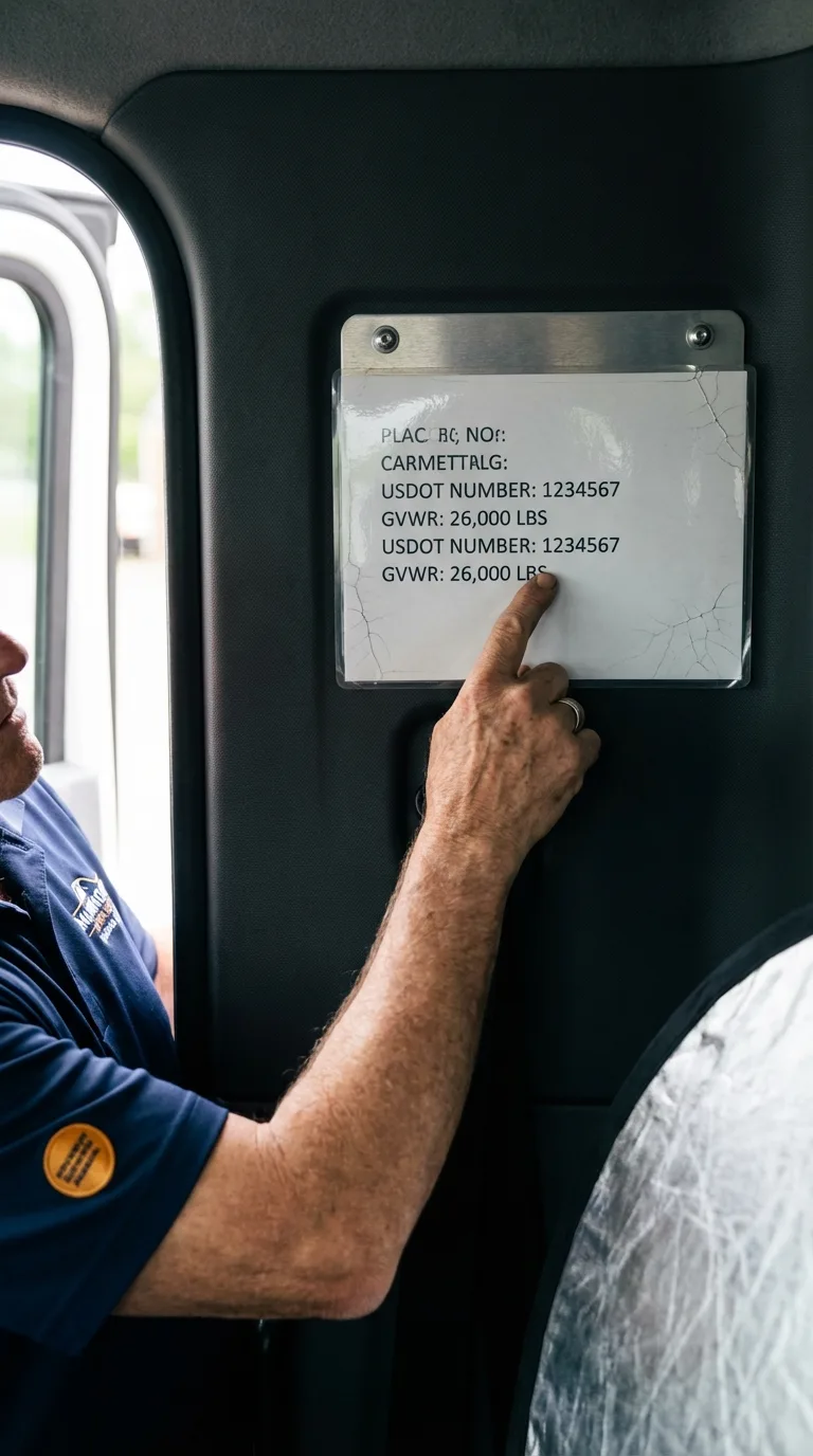USDOT licensing placard verification in Lawton